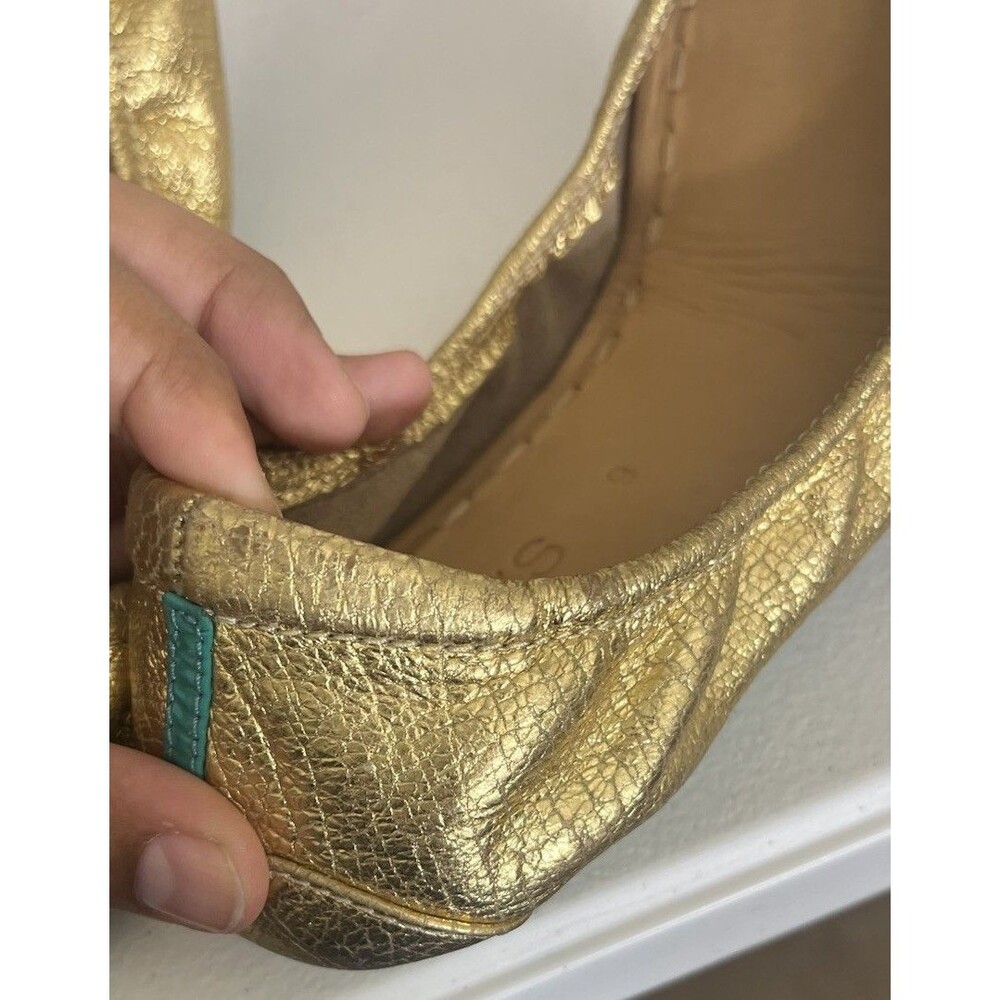 Tieks by Gavrieli Women's Ballet Flat Size 9 Golden Glitz Folding *SEE CONDITION - Picture 5 of 8